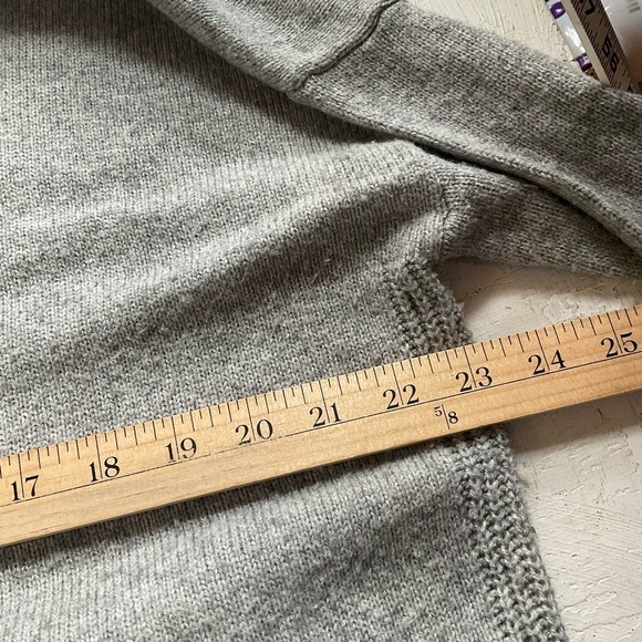 Nanette Lepore Sweater Wool Blend Grey Oversized Lagenlook Loose Size Large - Picture 8 of 9